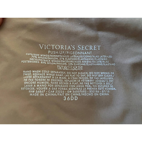 Victoria's Secret Push Up Bra 36DD Nude - Picture 7 of 7